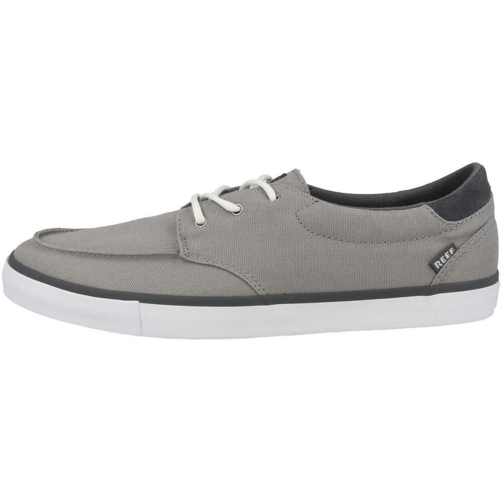 REEF MEN'S SHOES, REEF DECKHAND 3, GREY/WHITE, 8